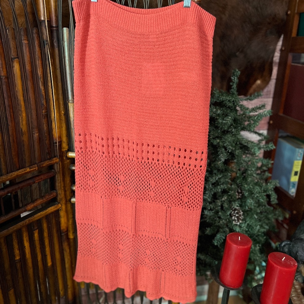 LuLaRoe Women’s Rust Orange Skirt – Size 2XL